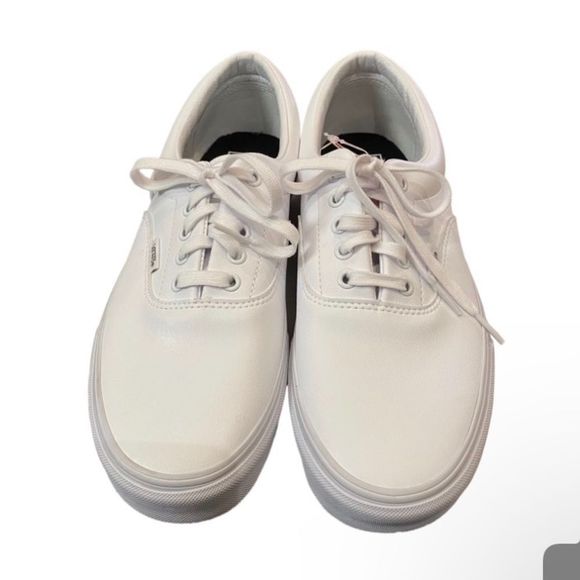 VANS Era Classic Tumble Truewhite Leather Women's Sneakers Skate Shoes NEW 10 - Picture 4 of 8